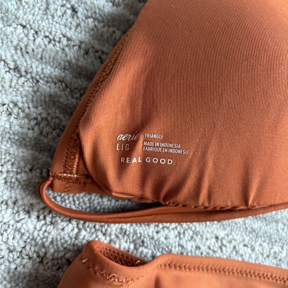 Aerie Brown Triangle Bikini Set - Picture 3 of 4